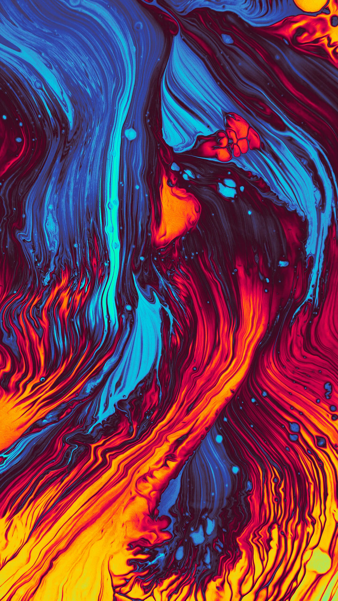 Обои абстрактное искусство, арт, акриловая краска, визуальное искусство, красочность в разрешении 1080x1920