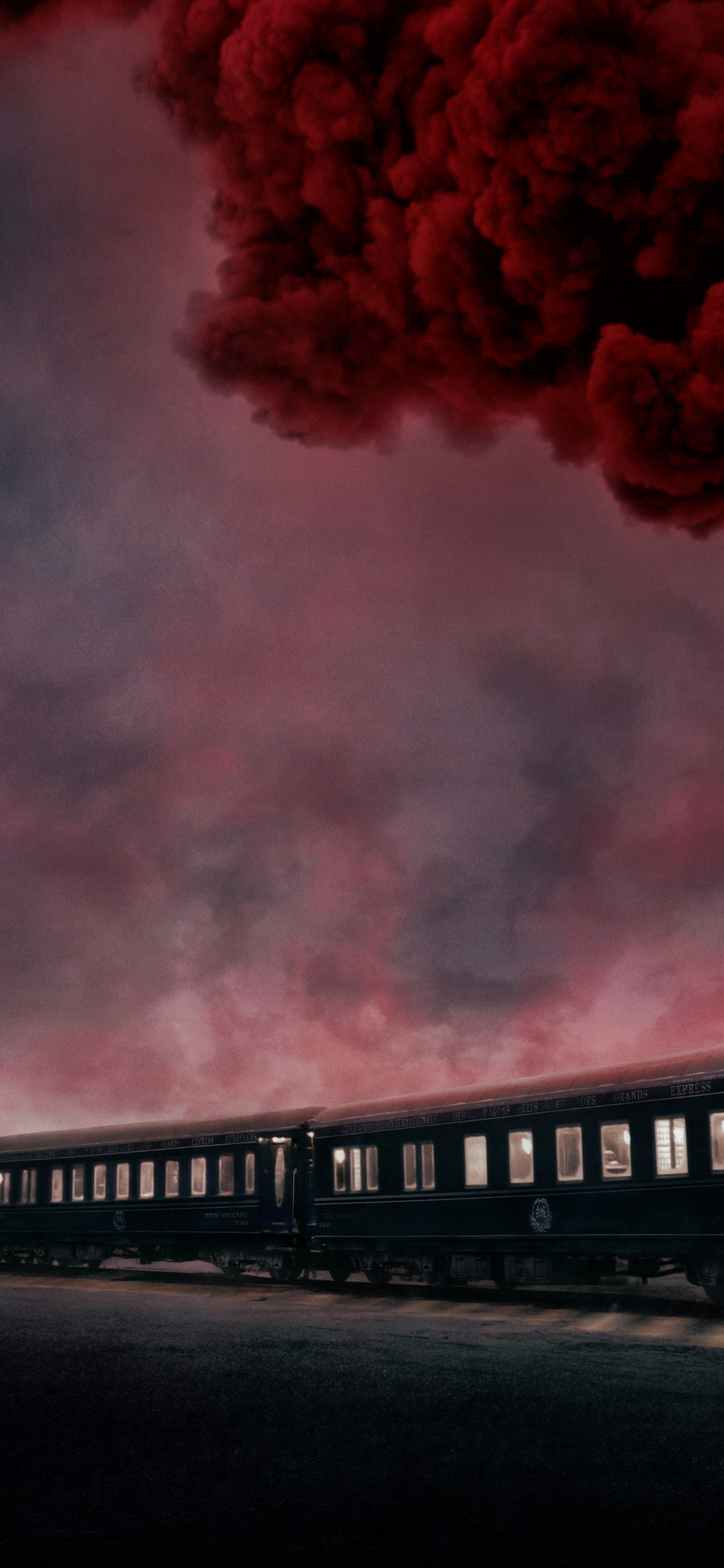 Обои убийство в восточном экспрессе, Эркюль Пуаро, поезд, облако, автомобильное освещение в разрешении 1125x2436