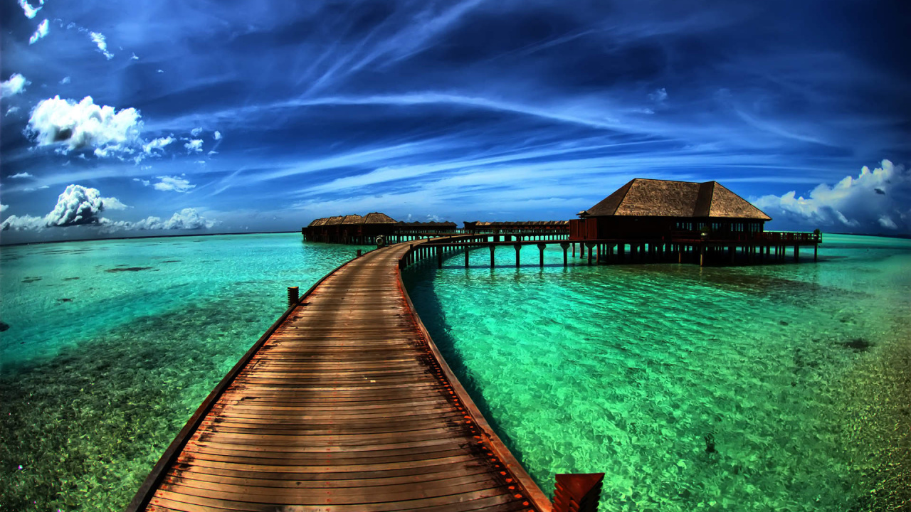 Обои облако, вода, гидроресурсы, синий, зеленый в разрешении 1280x720