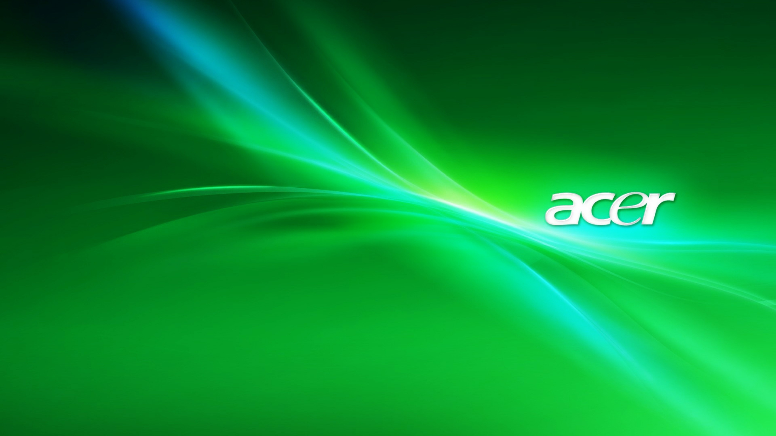 Обои компания Acer, windows 10, зеленый, свет, графика в разрешении 2560x1440