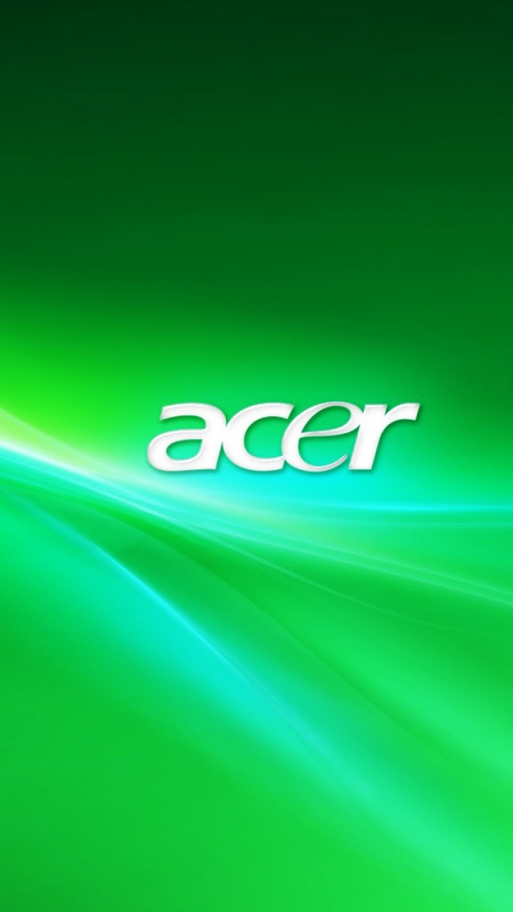 Обои компания Acer, windows 10, зеленый, свет, графика в разрешении 720x1280