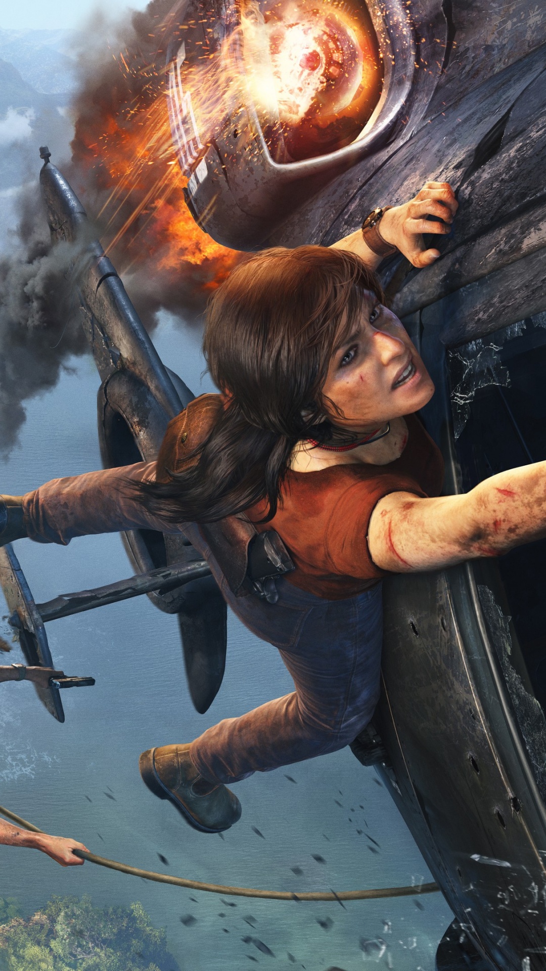 Обои uncharted 4 a thiefs end, игривый щенок, нейтан Дрейк, the last of us, uncharted drakes fortune в разрешении 1080x1920