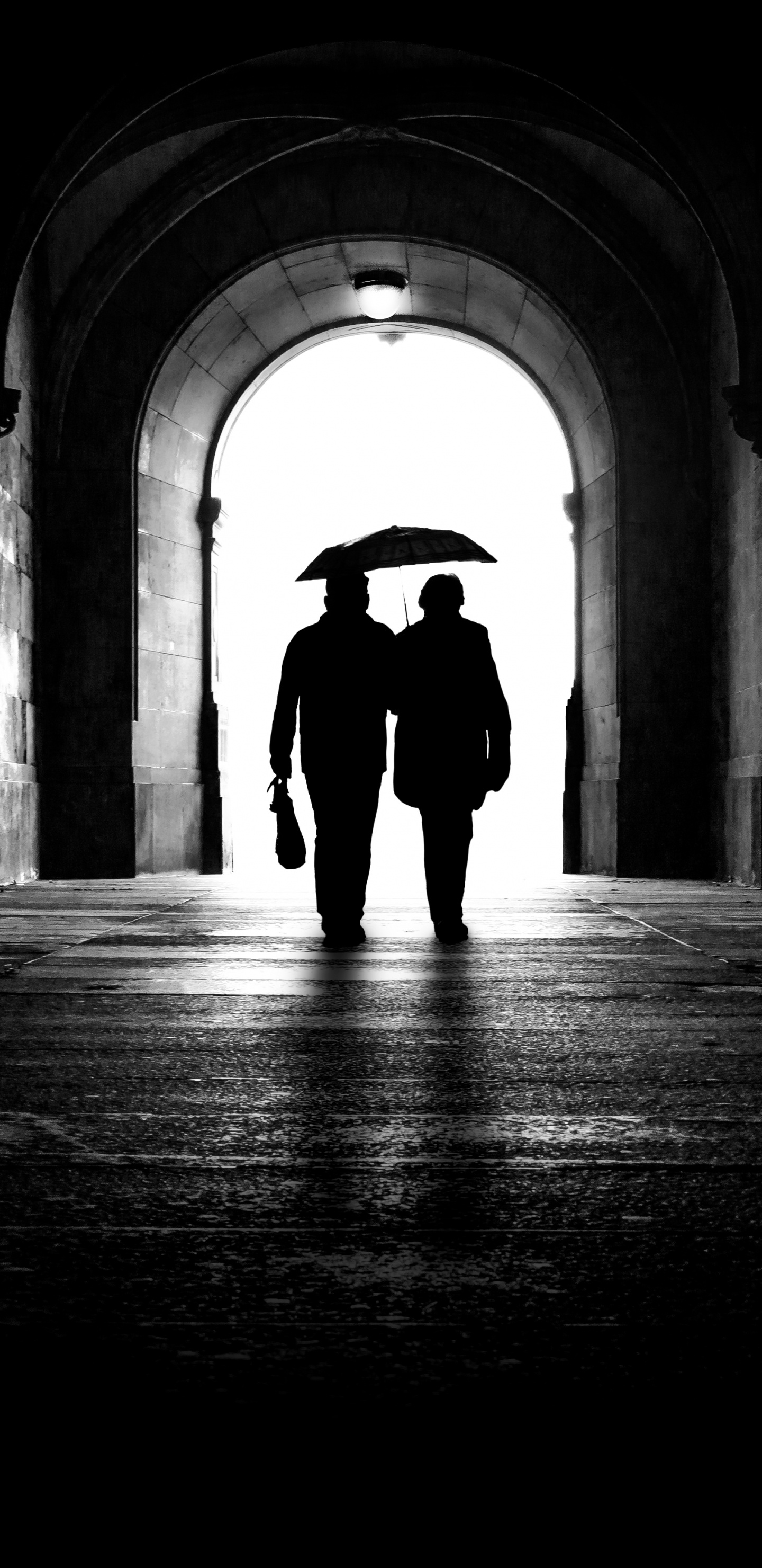 Обои белые, черный, темнота, монохромный, свет в разрешении 1440x2960