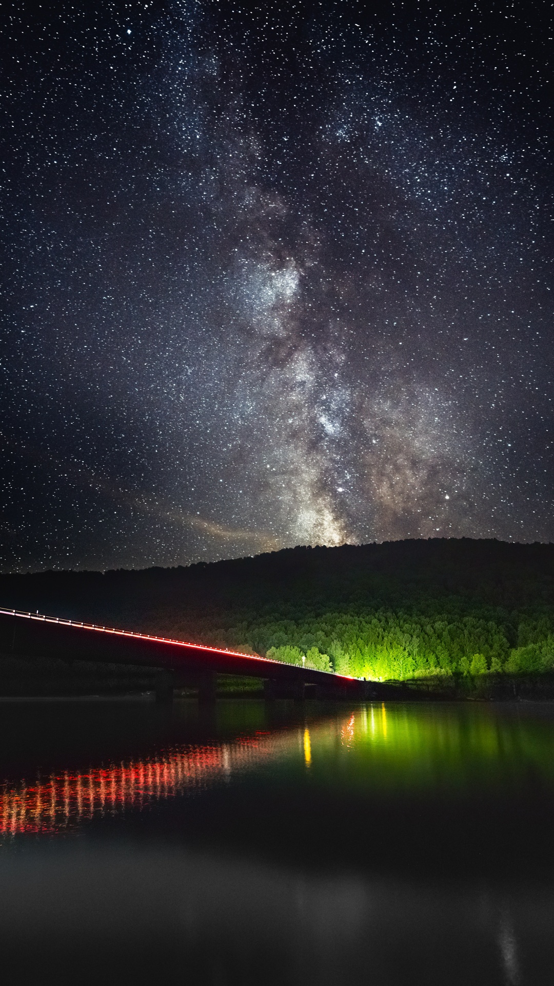 Обои Млечный Путь, звезда, Галактика, Астрономия, зеленый в разрешении 1080x1920