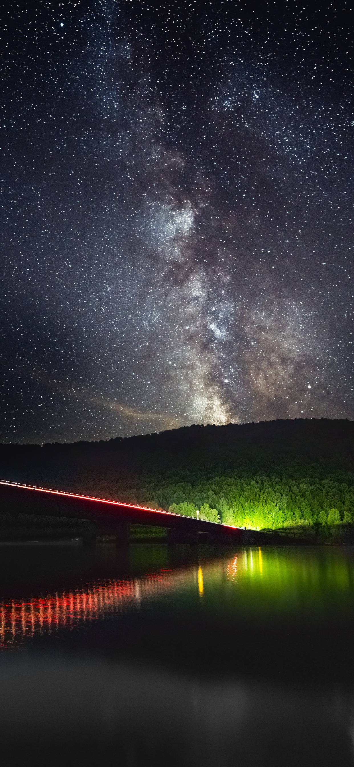 Обои Млечный Путь, звезда, Галактика, Астрономия, зеленый в разрешении 1242x2688