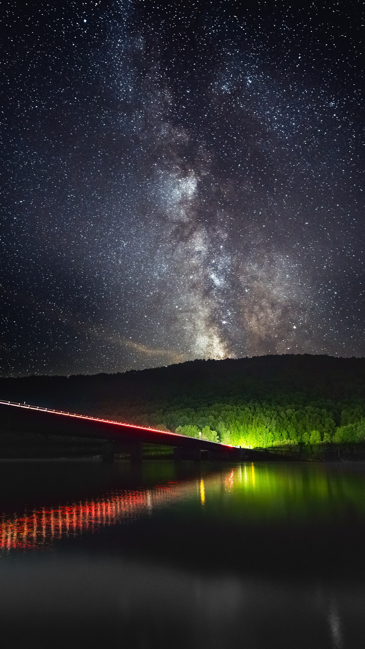 Обои Млечный Путь, звезда, Галактика, Астрономия, зеленый в разрешении 1440x2560
