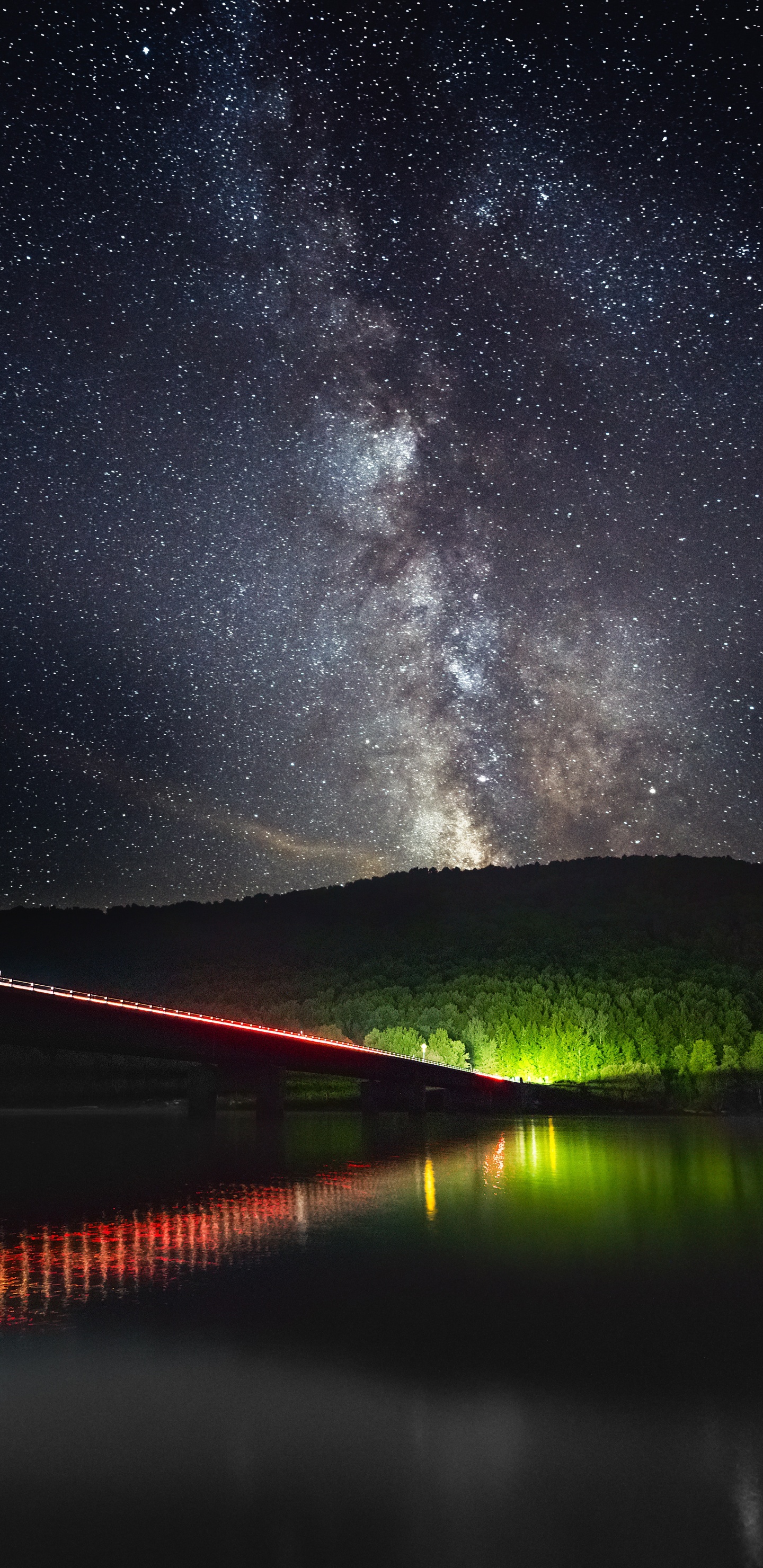 Обои Млечный Путь, звезда, Галактика, Астрономия, зеленый в разрешении 1440x2960