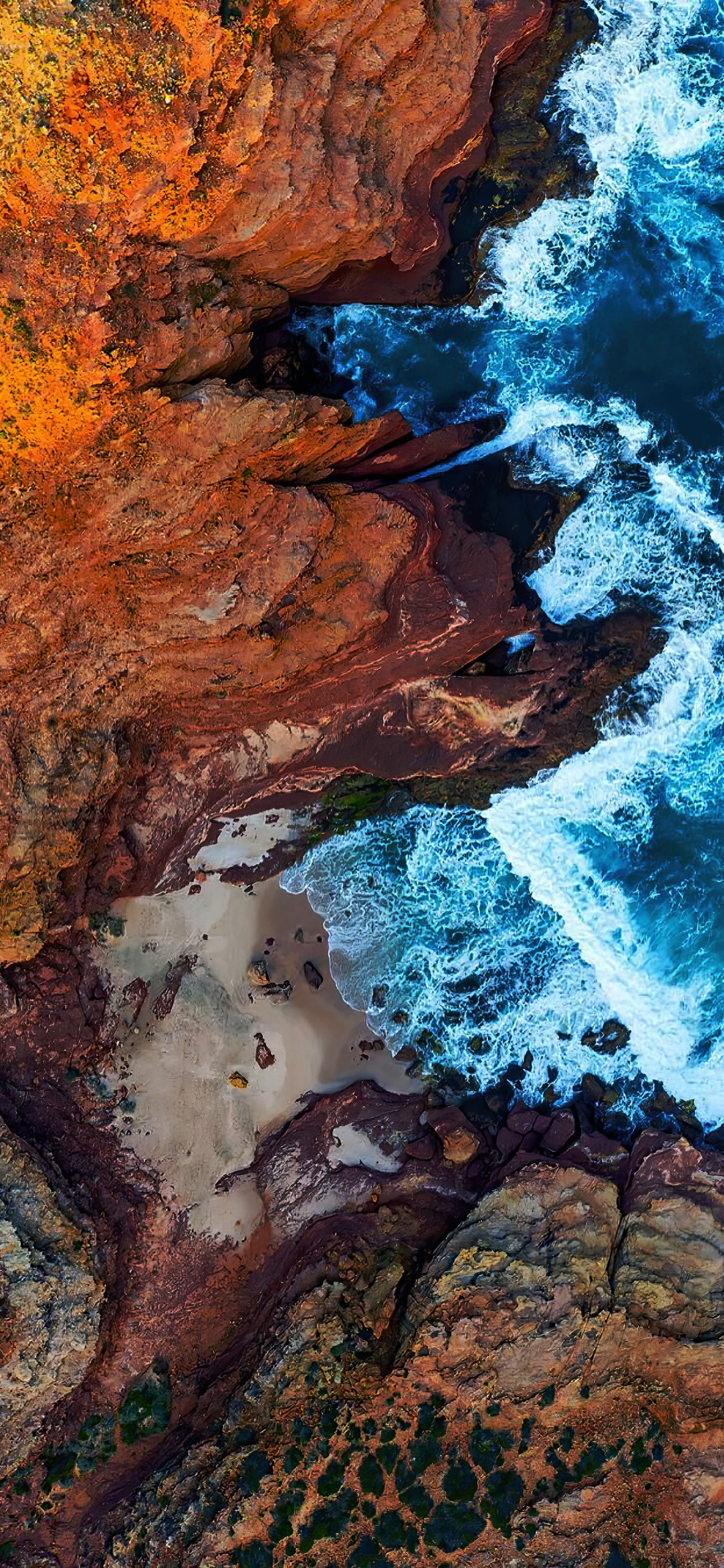 Обои вода, арт, гидроресурсы, природный ландшафт, лазурный в разрешении 1242x2688
