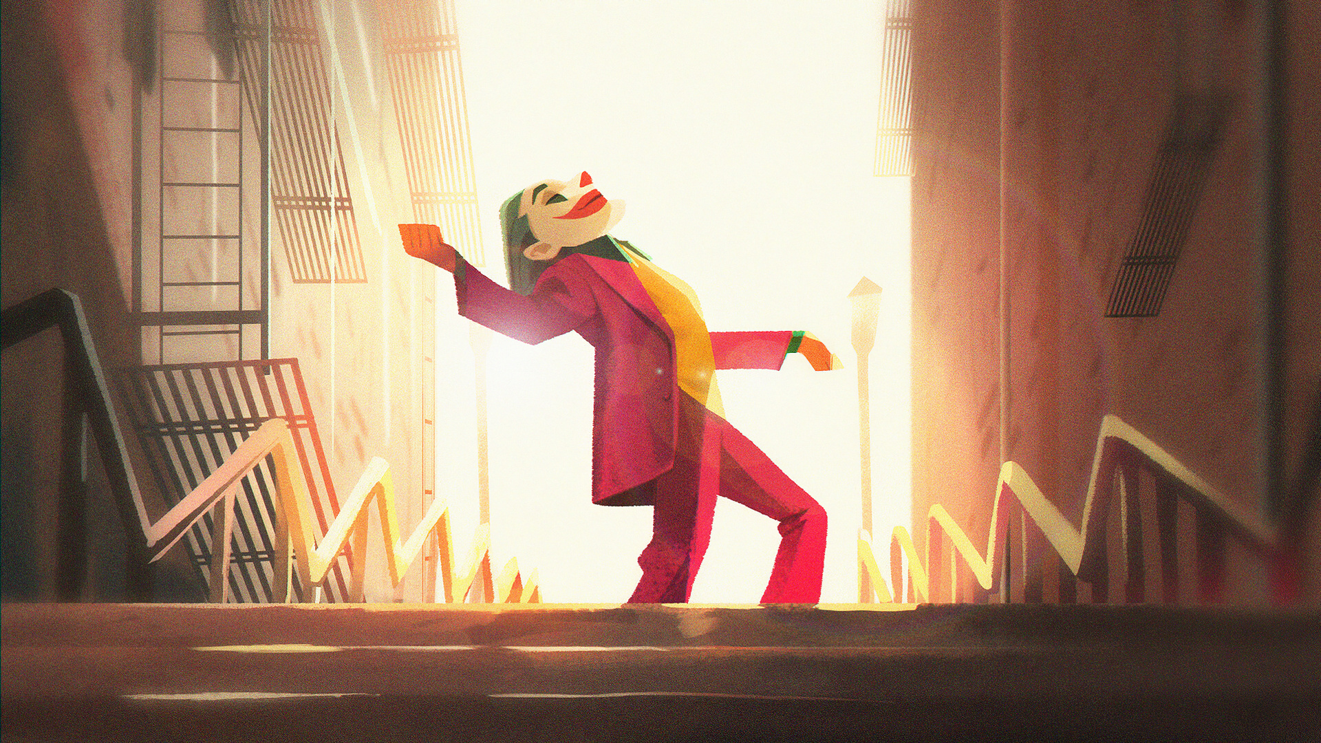 Обои Джокер, Харли Квинн, фан арт, арт, рисование в разрешении 1920x1080