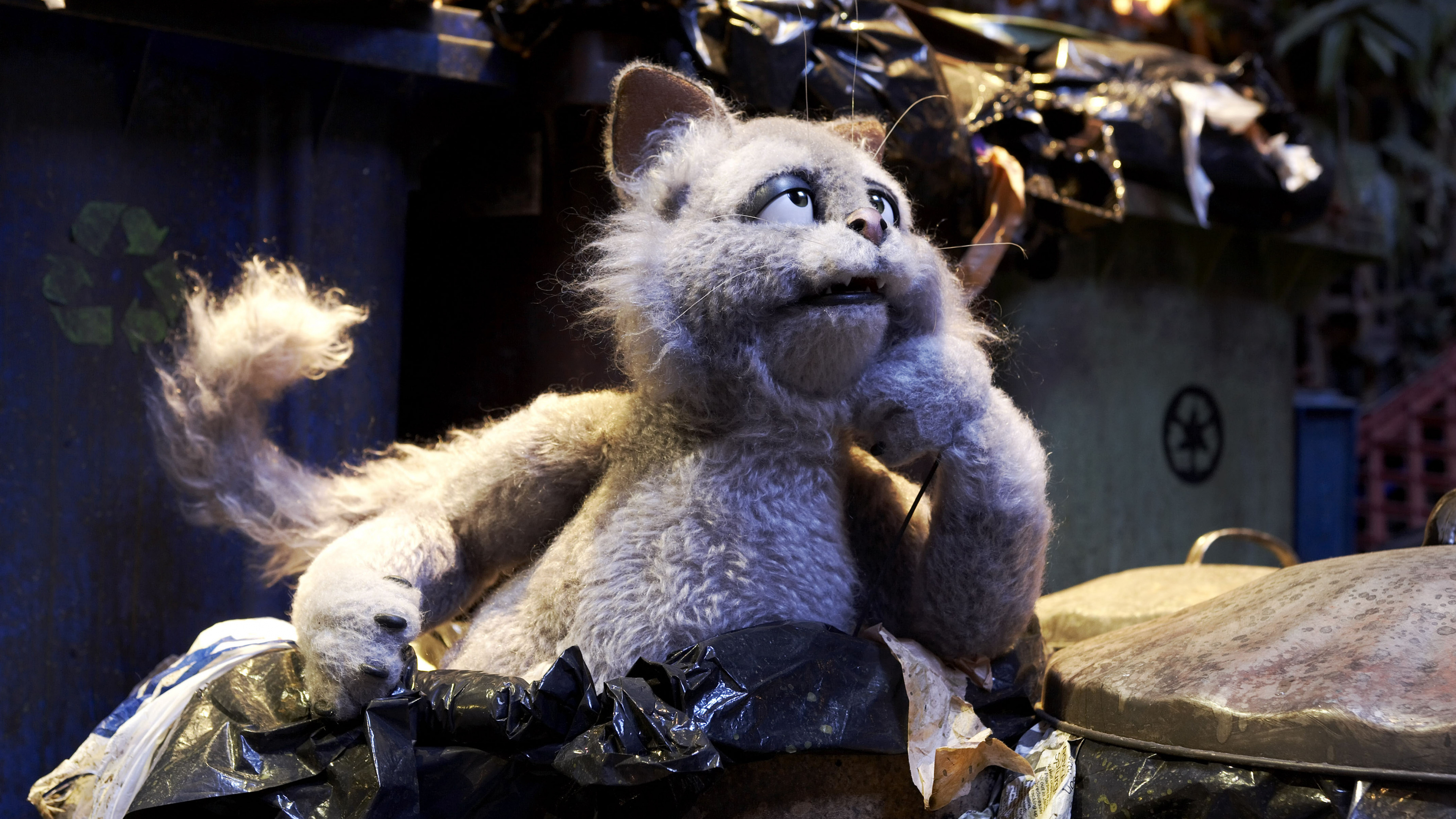 Обои шавок Марион, кот, мех, игрушка, анимация в разрешении 3840x2160