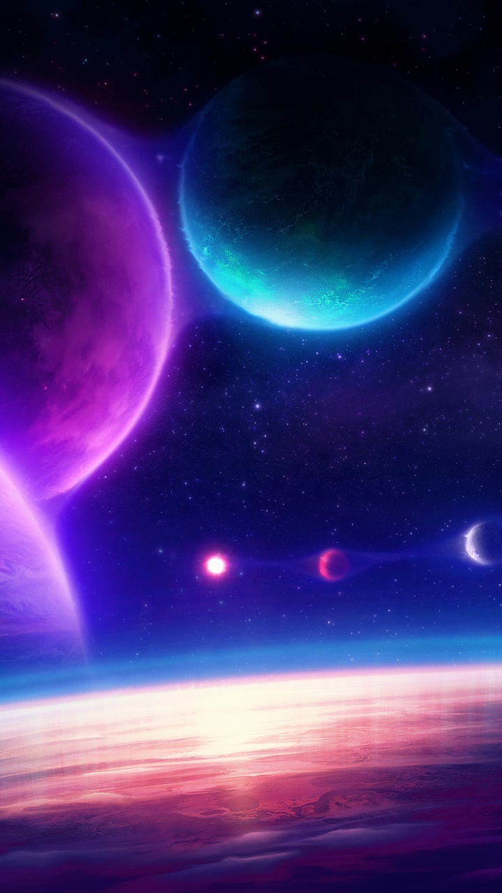 Обои планета, космос, космическое пространство, атмосфера, астрономический объект в разрешении 720x1280