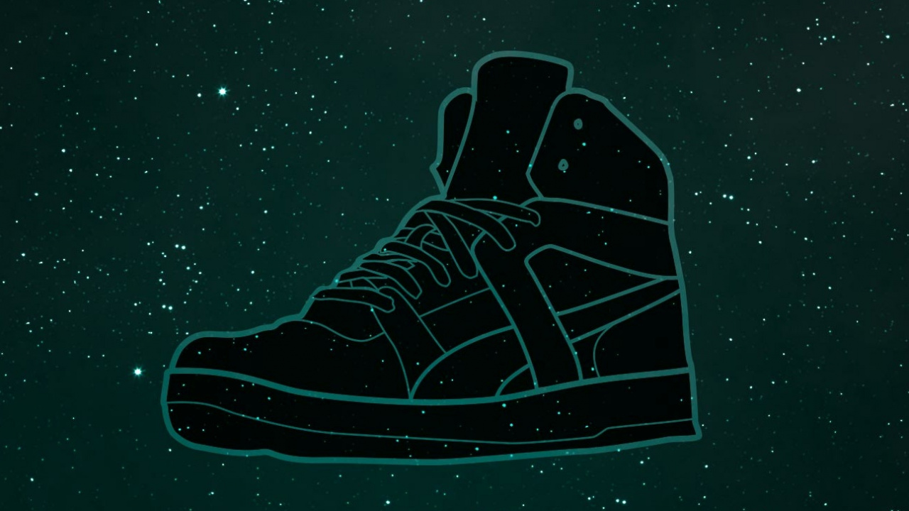 Обои атмосфера, Астрономия, обувь, башмак, кеды в разрешении 1280x720