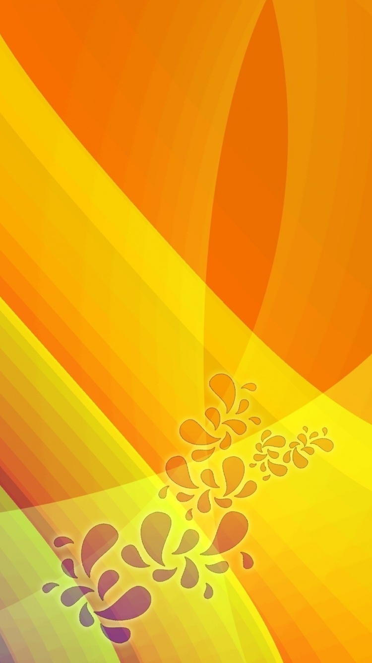 Обои Апельсин, желтый, синий, пурпур, линия в разрешении 750x1334