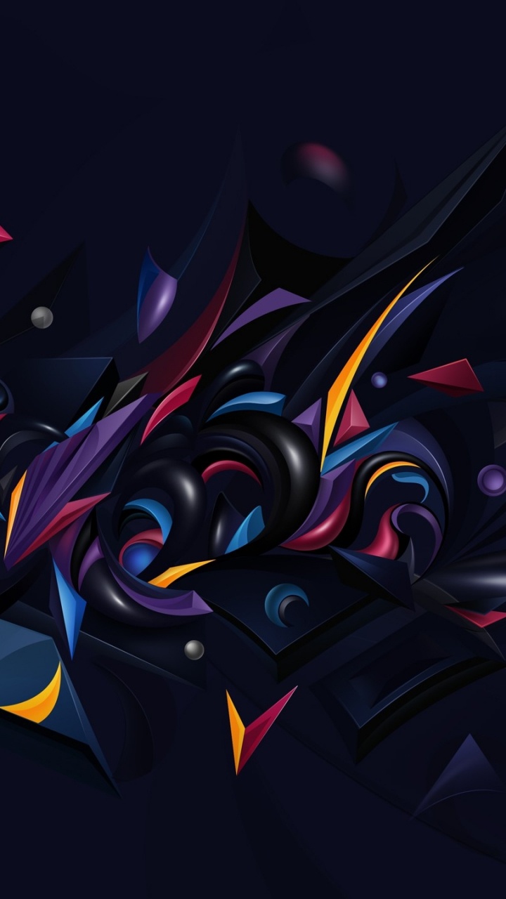 Обои фрактальное искусство, графический дизайн, тьма, шрифт, иллюстрация в разрешении 720x1280