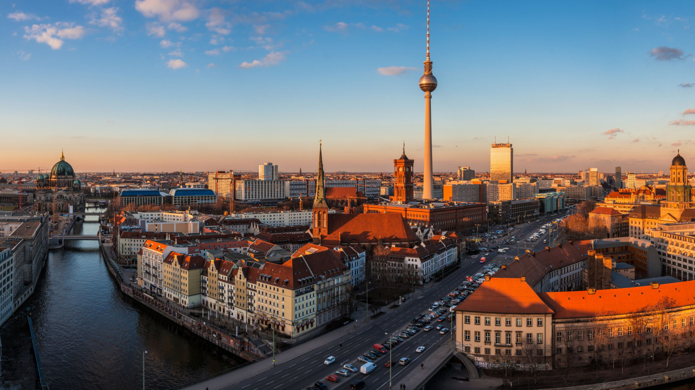 Обои 2018 TechCrunch Сорвать - Берлин, Берлин, городской пейзаж, город, городской район в разрешении 1366x768