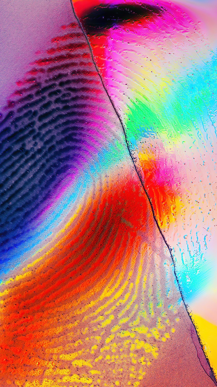 Обои акриловая краска, атмосфера, красочность, Оранжевый цвет, пурпур в разрешении 720x1280