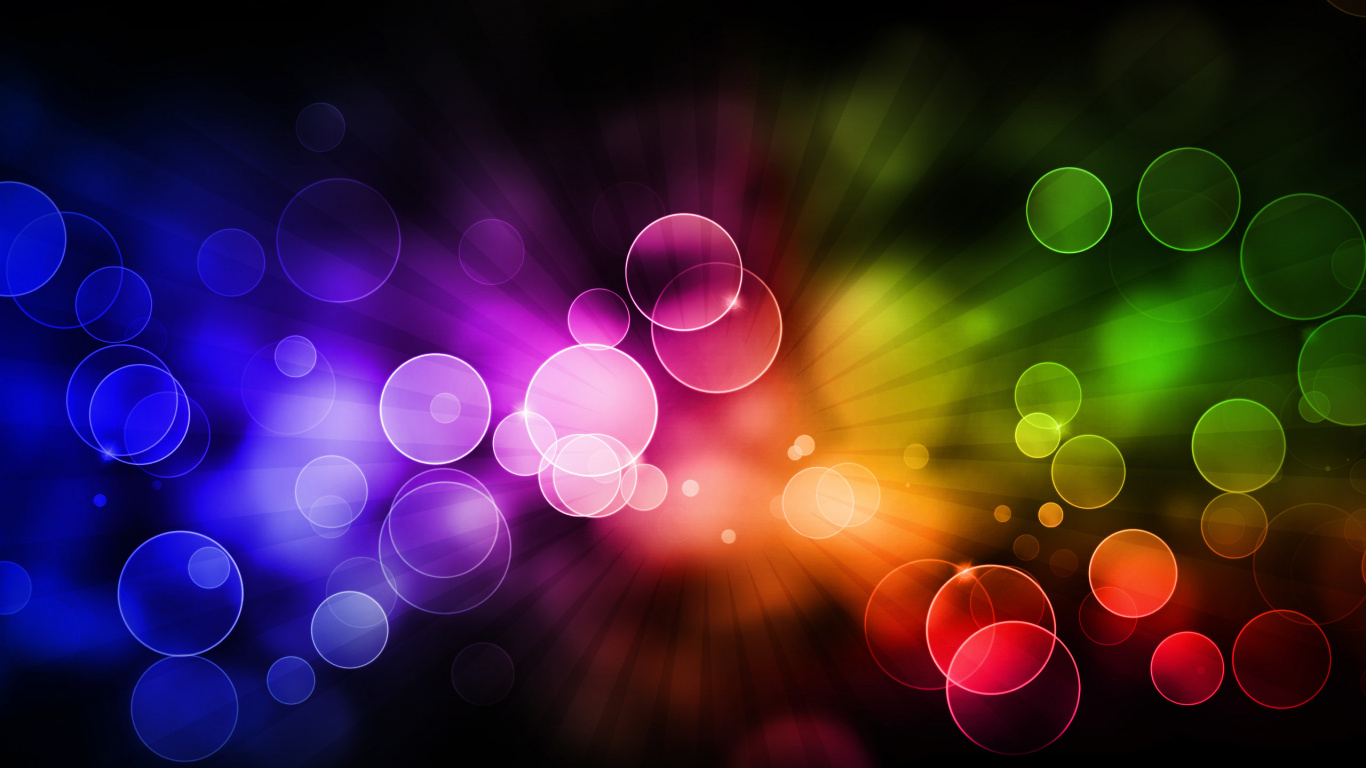 Обои свет, розовый, пурпур, круг, освещение в разрешении 1366x768