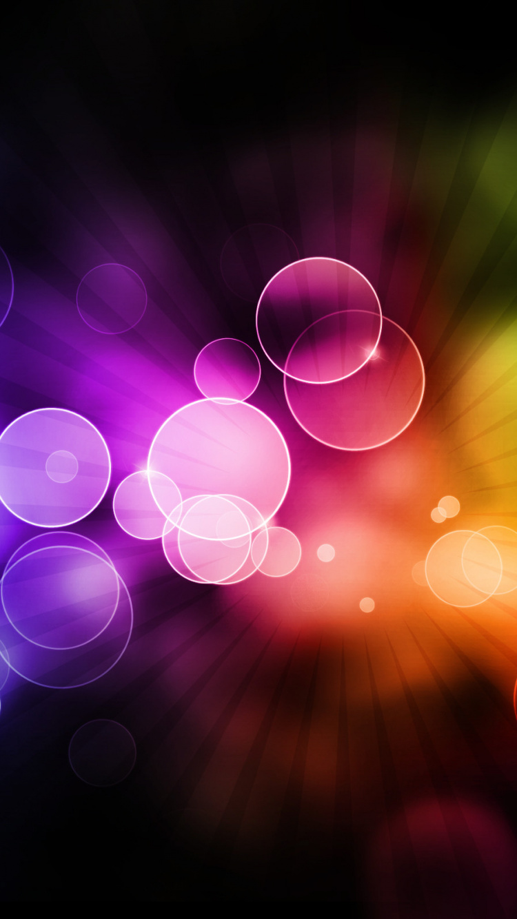 Обои свет, розовый, пурпур, круг, освещение в разрешении 750x1334