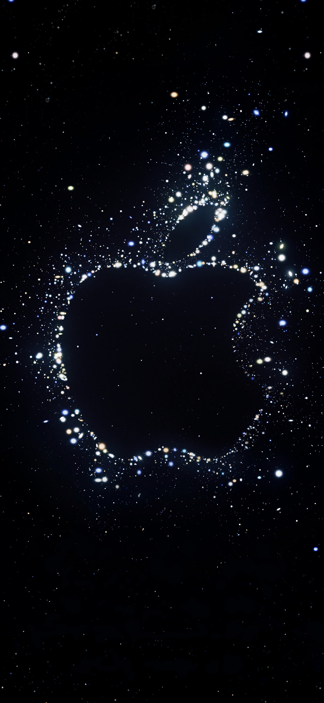 Обои iPhone 14, iPhone 14 Pro, яблоко, туманность, Галактика в разрешении 1125x2436