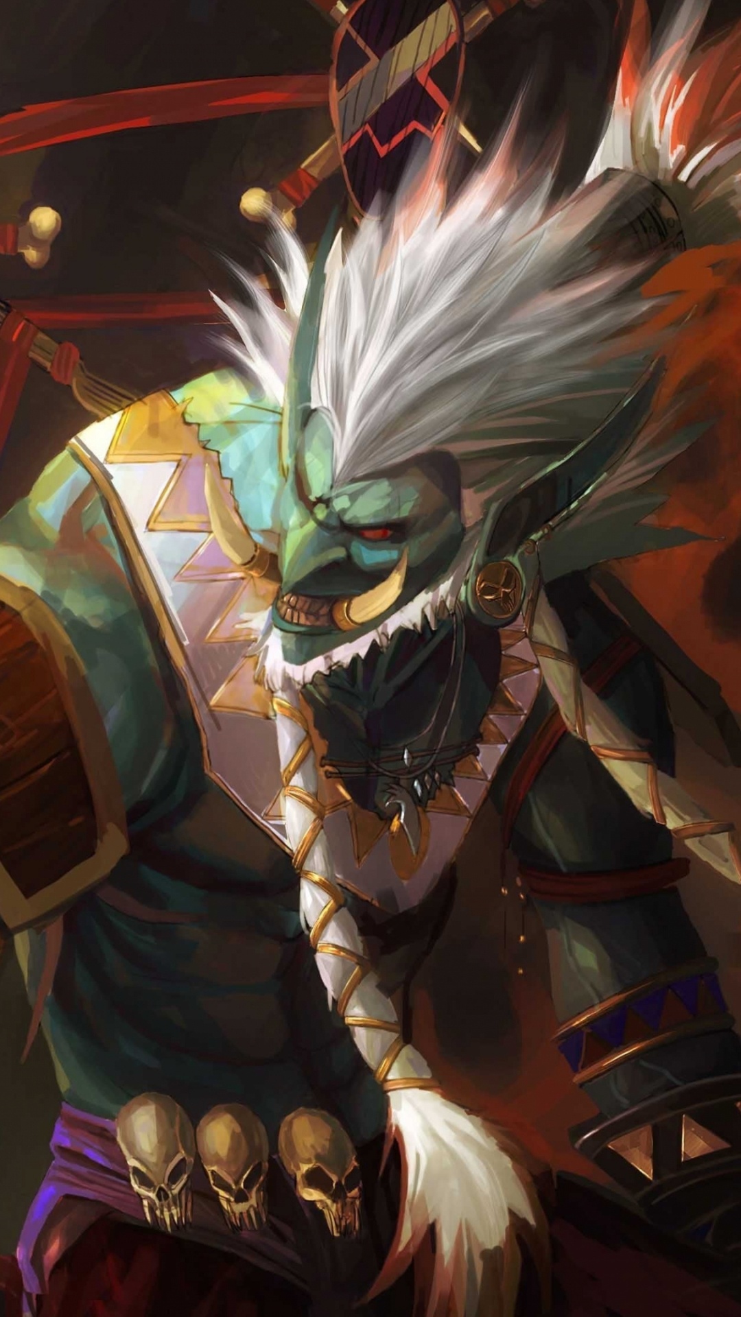 Обои Шаман, компьютерная игра, женщина воин, воин, мифология в разрешении 1080x1920