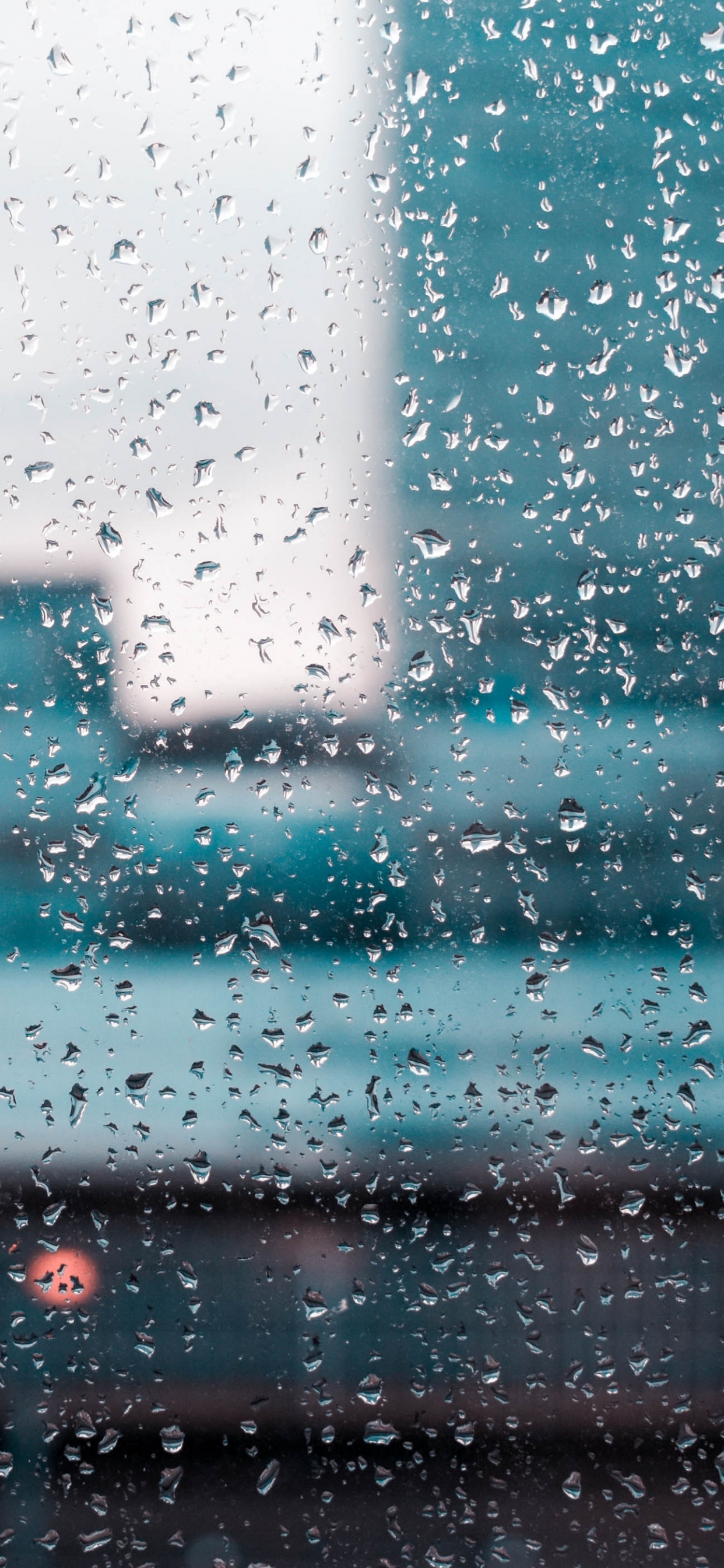 Обои дождь, вода, синий, бирюза, текст в разрешении 1242x2688