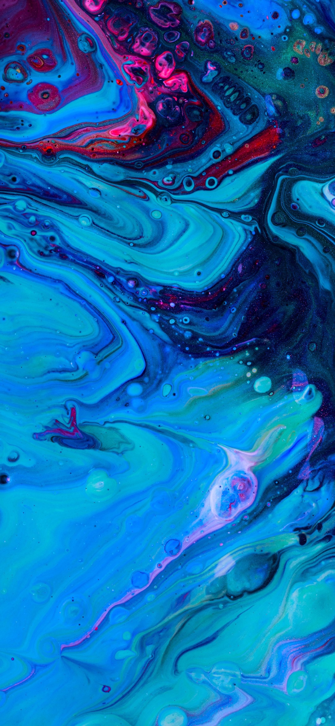 Обои да да, телефон, гидроресурсы, жидкий, синий в разрешении 1125x2436