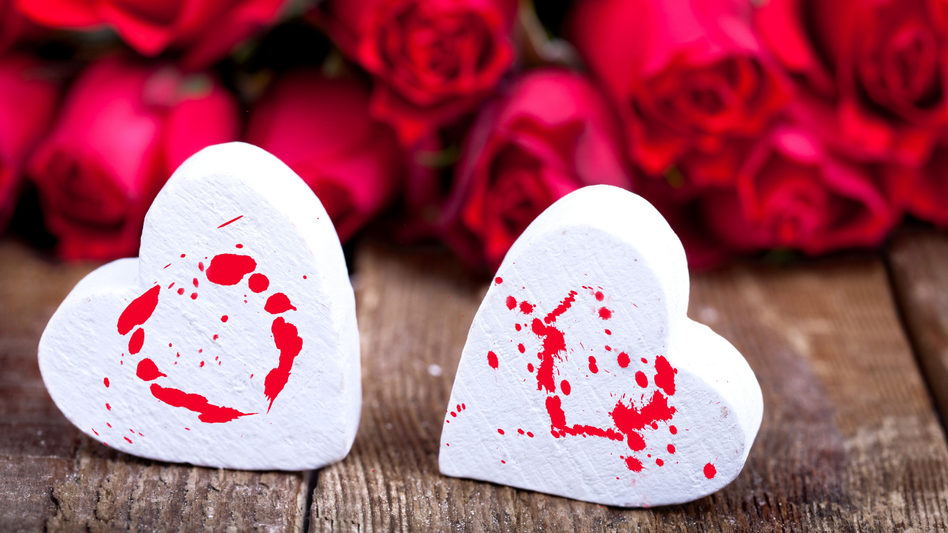 Обои День Святого Валентина, сердце, любовь, фильм, лепесток в разрешении 1366x768