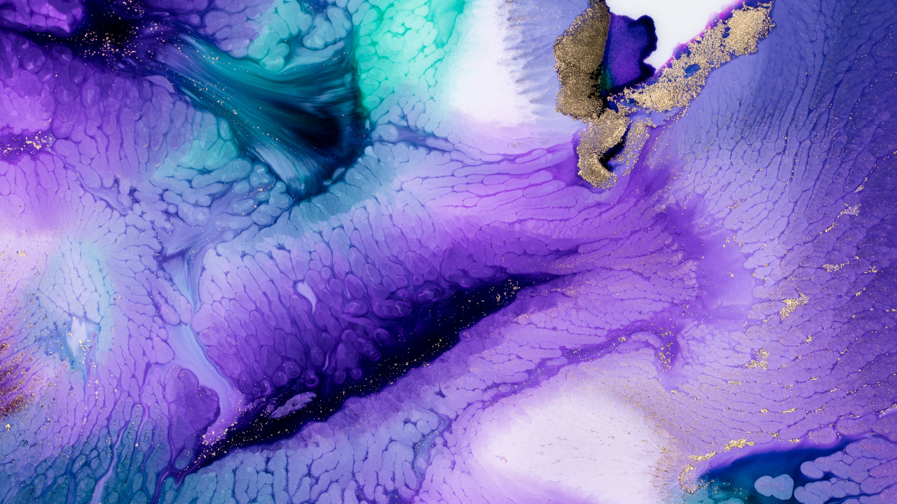 Обои цифровое искусство, арт, абстрактное искусство, синий, пурпур в разрешении 1280x720