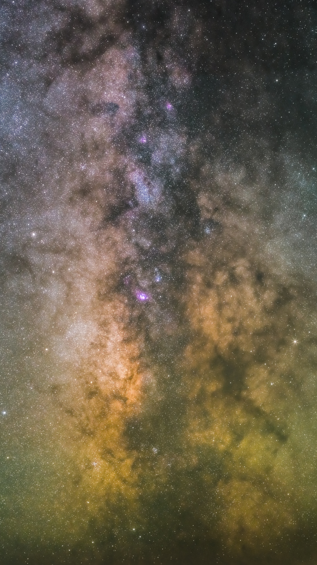 Обои Млечный Путь, Галактика, звезда, Астрономия, атмосфера в разрешении 1080x1920