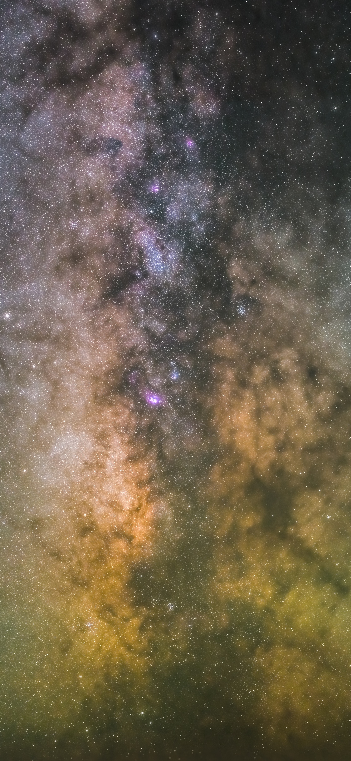 Обои Млечный Путь, Галактика, звезда, Астрономия, атмосфера в разрешении 1125x2436