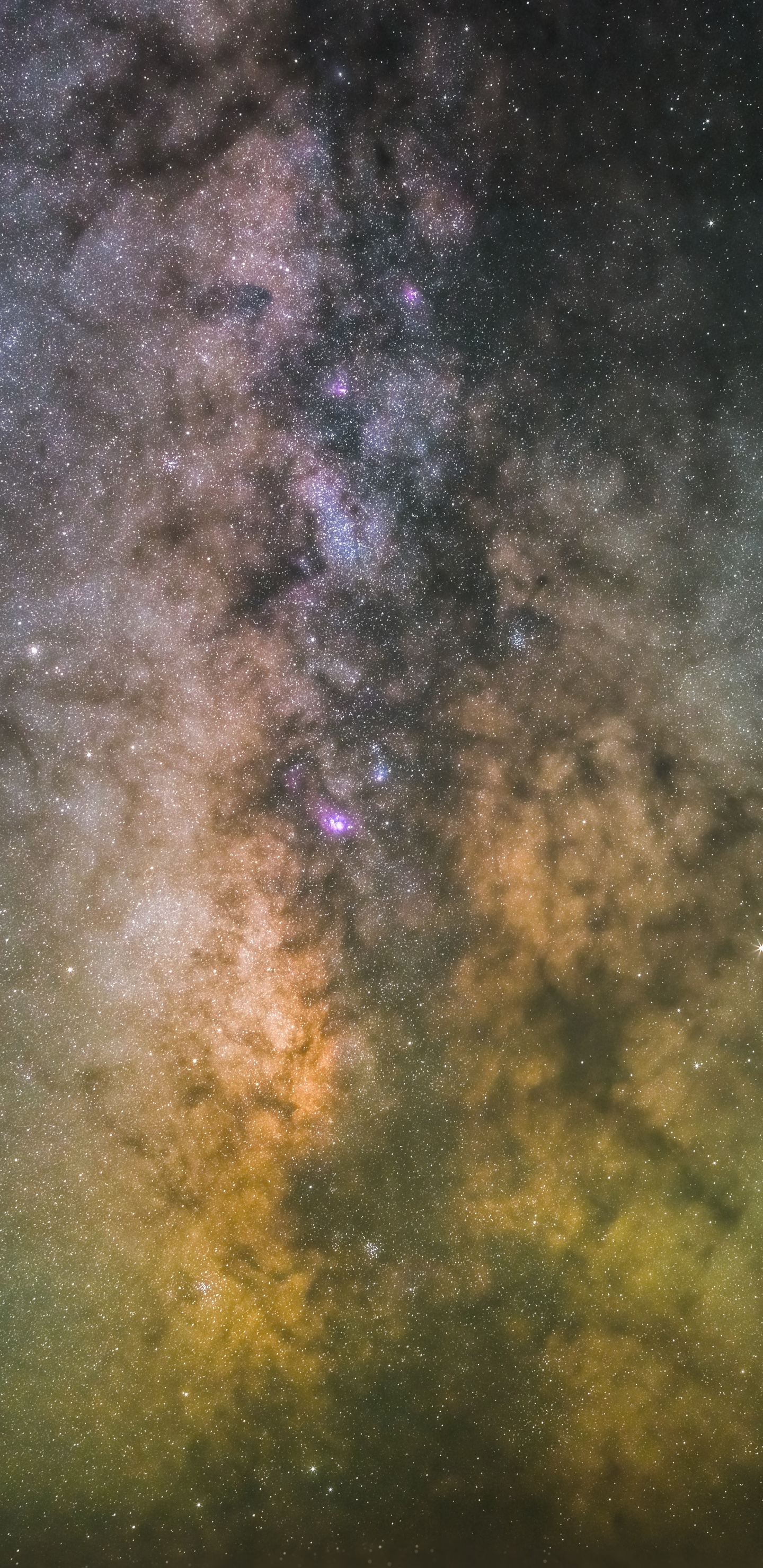 Обои Млечный Путь, Галактика, звезда, Астрономия, атмосфера в разрешении 1440x2960