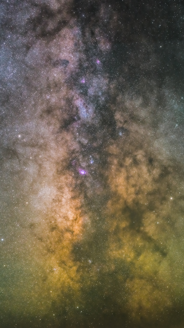 Обои Млечный Путь, Галактика, звезда, Астрономия, атмосфера в разрешении 750x1334