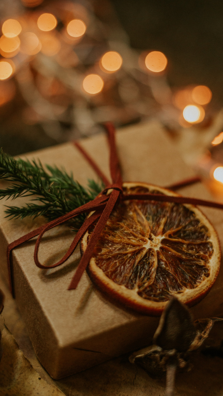 Обои пища, натюрморт, цитрус, Апельсин, Рождество в разрешении 750x1334