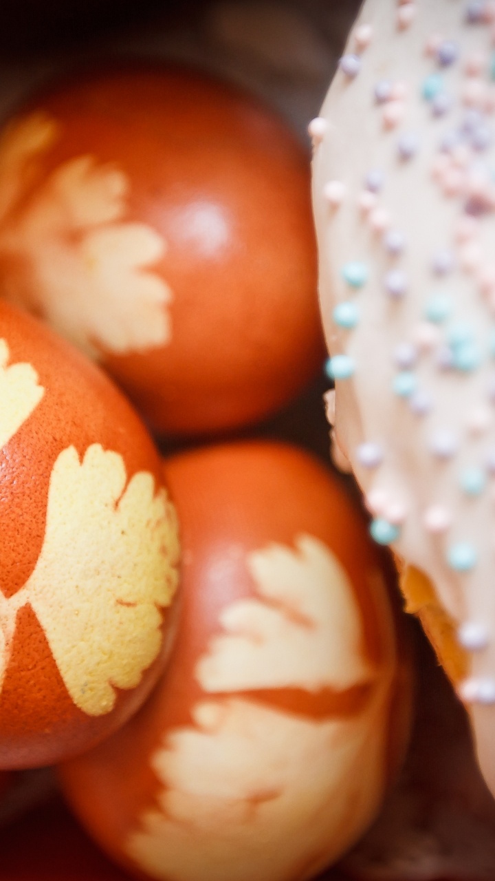 Обои пасхальное яйцо, яйцо, пища, пасха, сладость в разрешении 720x1280