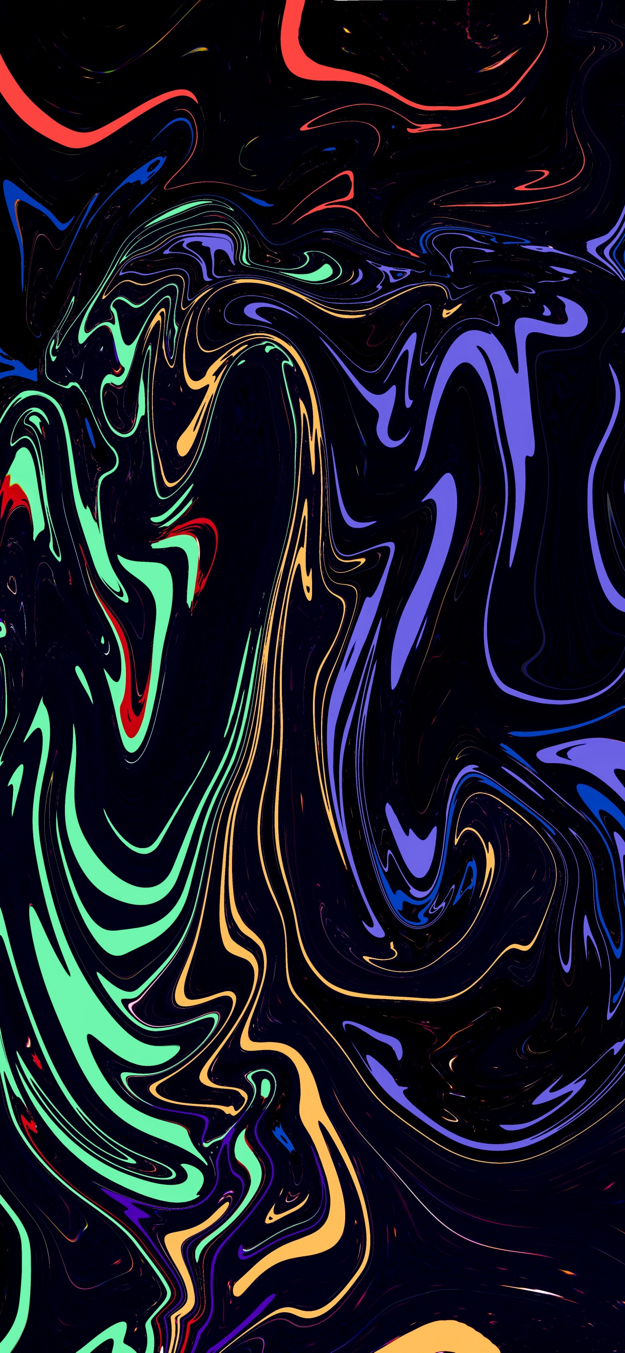 Обои жидкий, жидкость, живопись, арт, Аква в разрешении 1242x2688