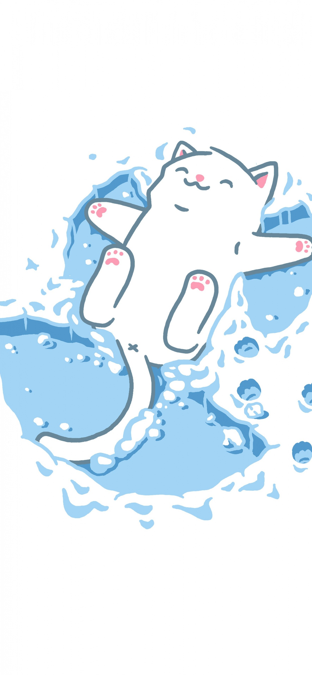 Обои мультфильм, датский дог, арт, кот, художественная шкатулка в разрешении 1242x2688