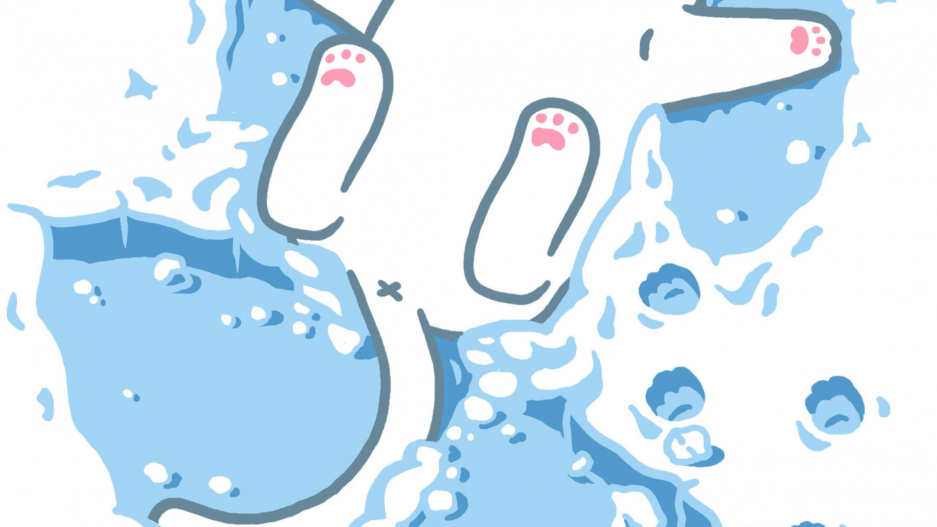 Обои мультфильм, датский дог, арт, кот, художественная шкатулка в разрешении 1366x768