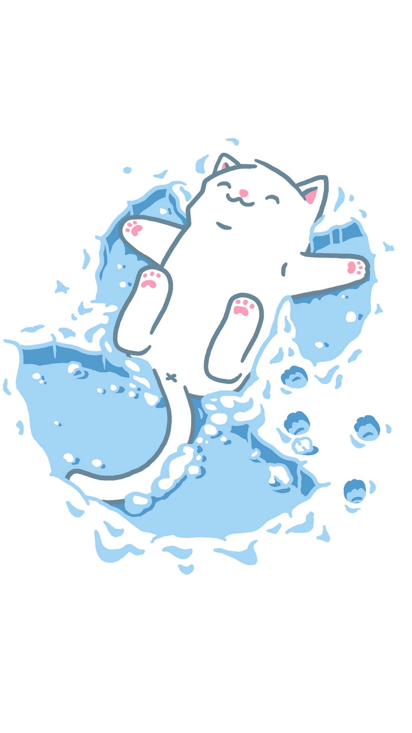 Обои мультфильм, датский дог, арт, кот, художественная шкатулка в разрешении 1440x2560