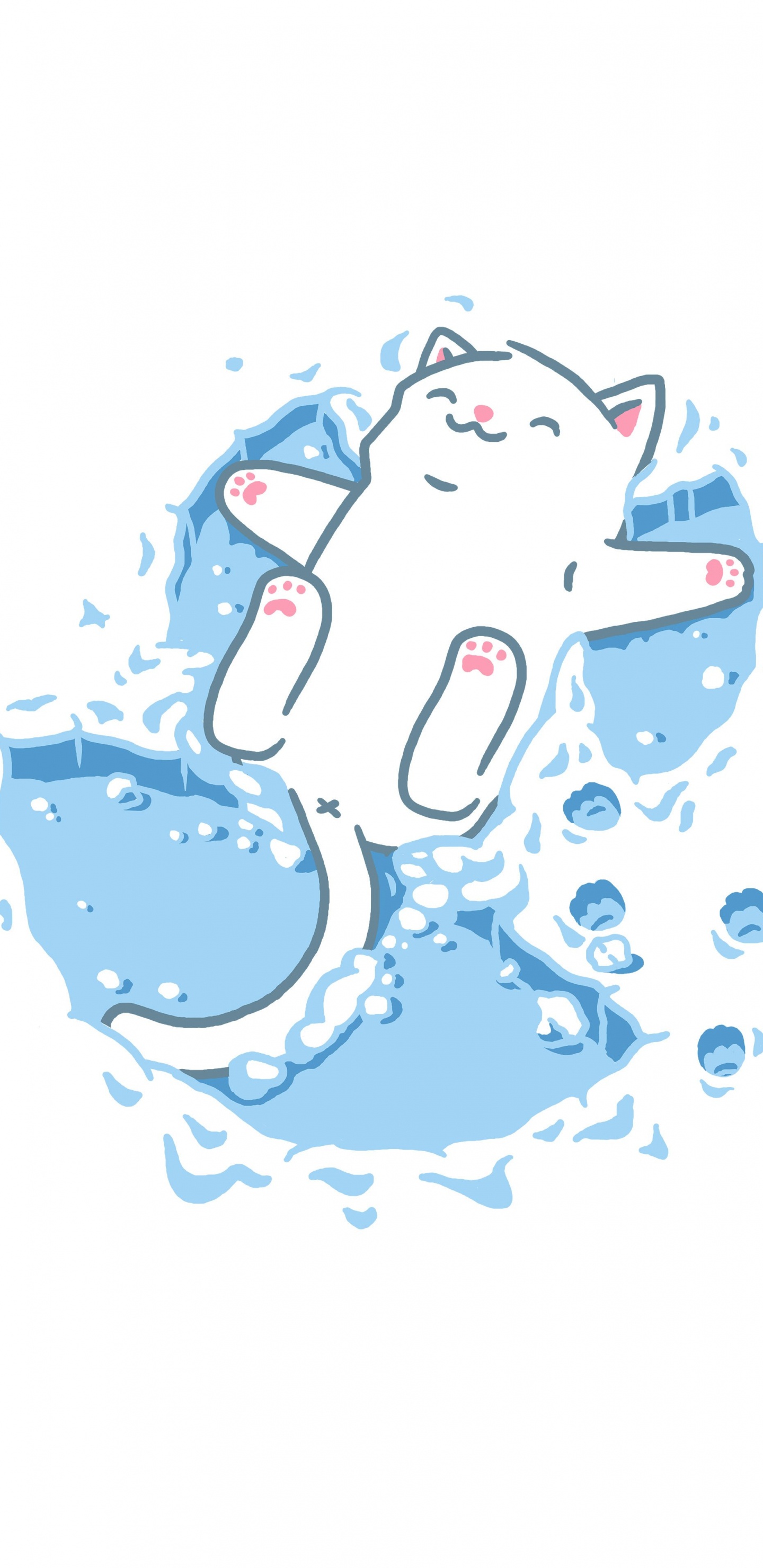 Обои мультфильм, датский дог, арт, кот, художественная шкатулка в разрешении 1440x2960