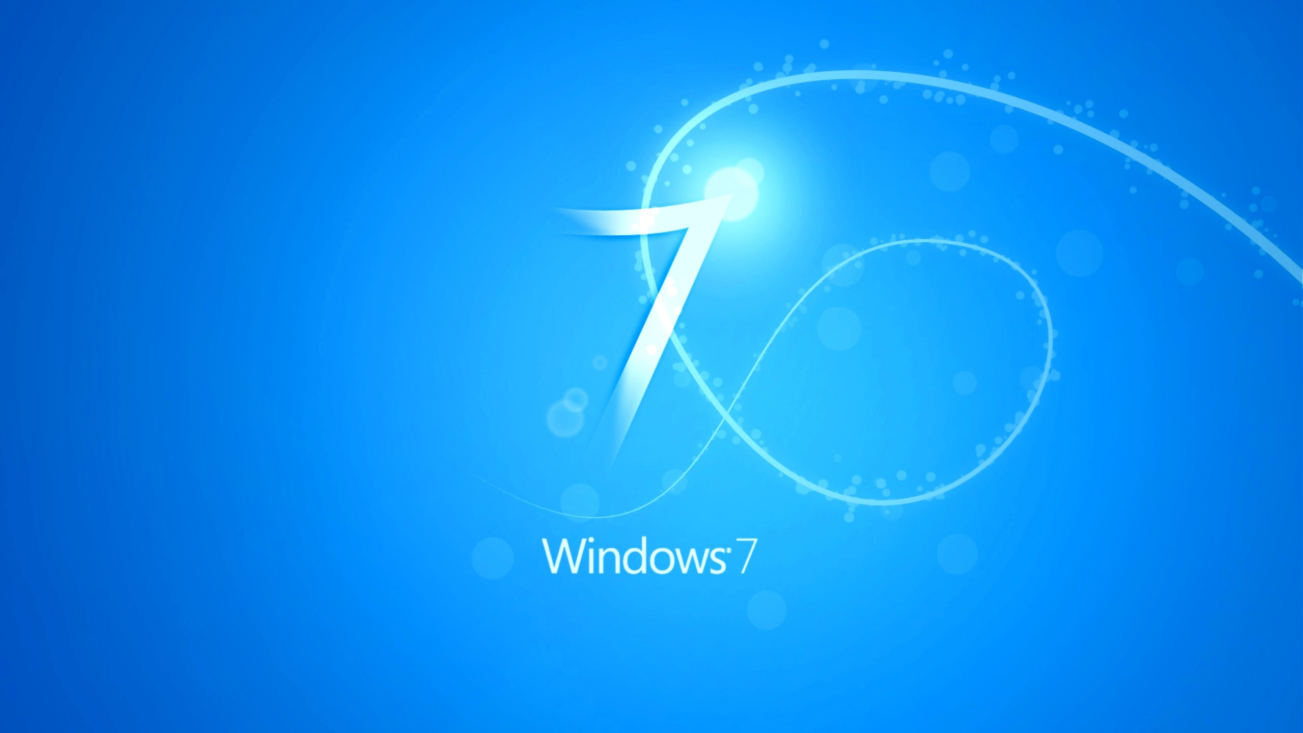 Обои windows 7, синий, текст, windows, шрифт в разрешении 2560x1440