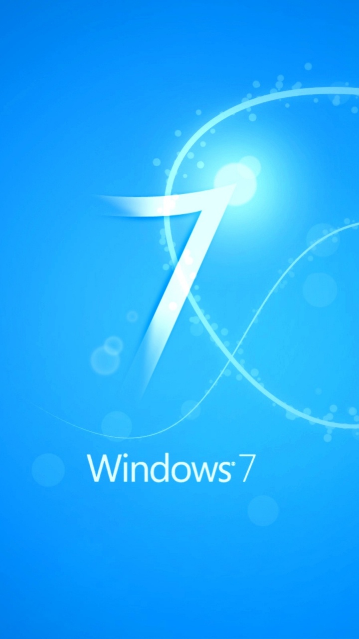 Обои windows 7, синий, текст, windows, шрифт в разрешении 720x1280
