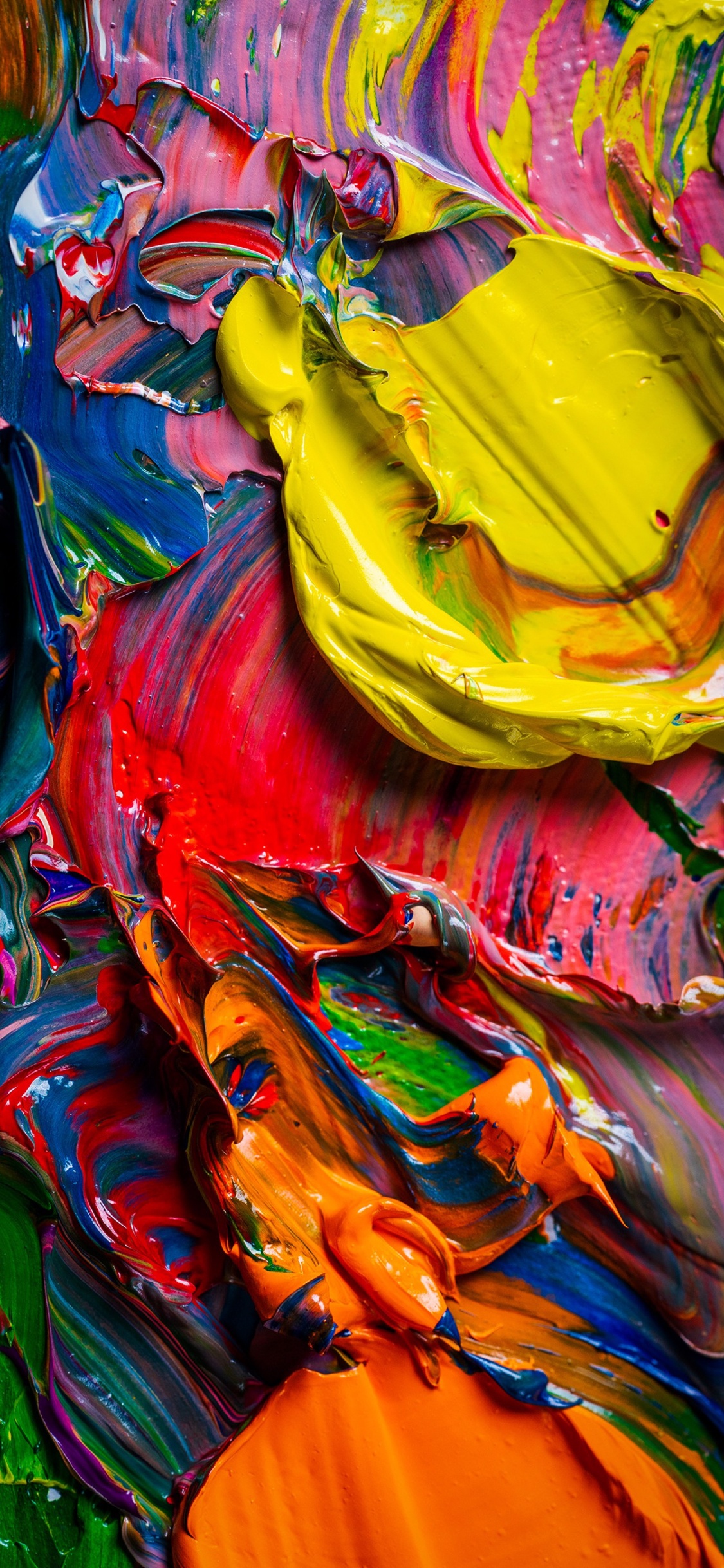 Обои арт, ткань, Апельсин, красный цвет, пурпурный цвет в разрешении 1125x2436