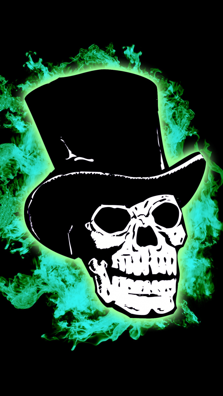 Обои графический дизайн, музыка, пламя, кость, графика в разрешении 750x1334