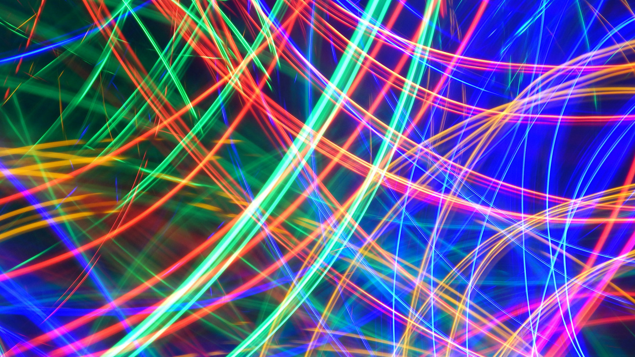 Обои психоделическое искусство, фрактальное искусство, свет, линия, узор в разрешении 1280x720