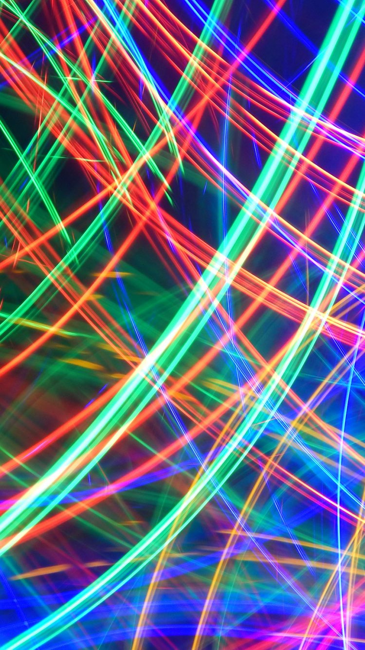 Обои психоделическое искусство, фрактальное искусство, свет, линия, узор в разрешении 750x1334