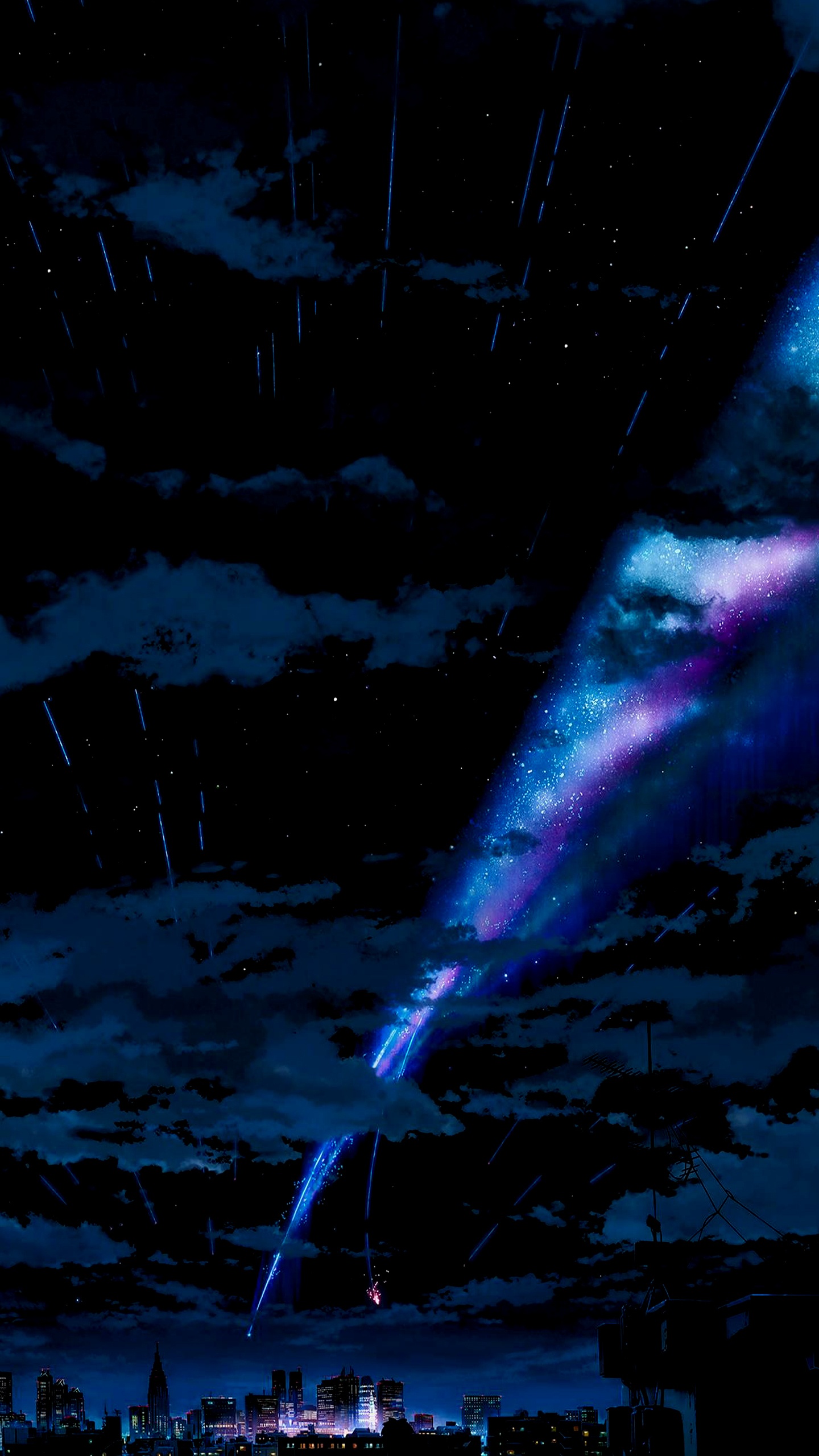 Обои аниме, портрет, арт, постер, ветвь в разрешении 1440x2560