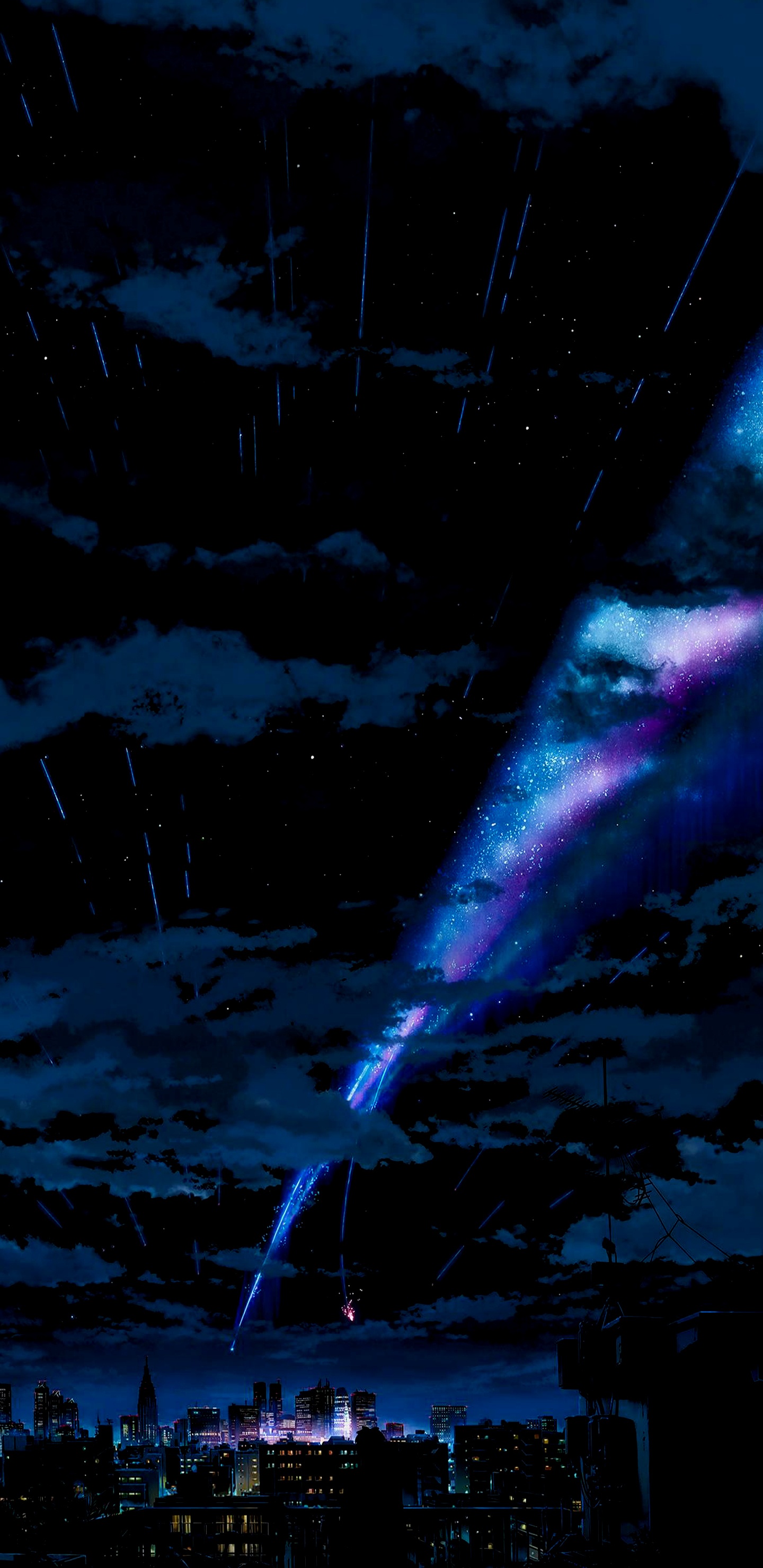 Обои аниме, портрет, арт, постер, ветвь в разрешении 1440x2960