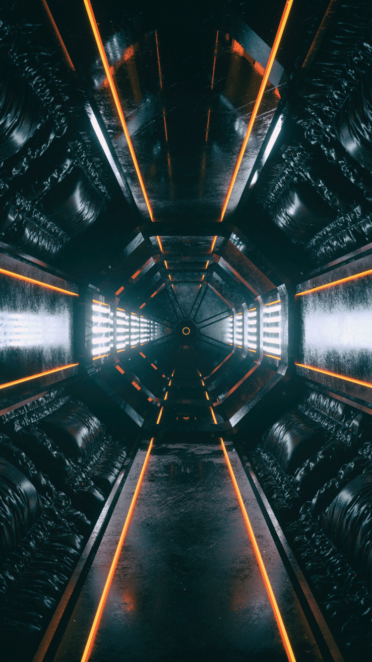 Обои симметрия, свет, линия, инфраструктура, архитектура в разрешении 750x1334