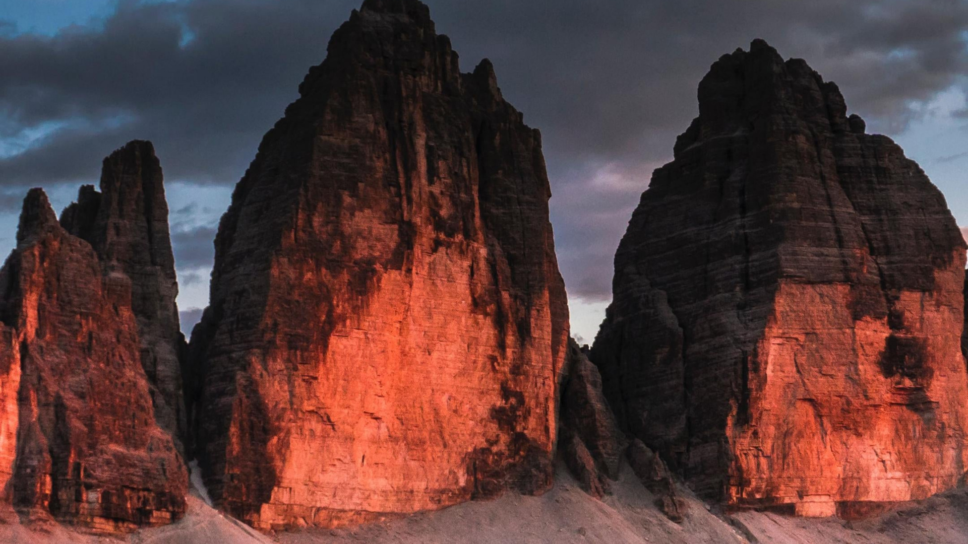 Обои природный парк трех вершин, природа, природный ландшафт, Auronzo Htte, природный парк в разрешении 1920x1080