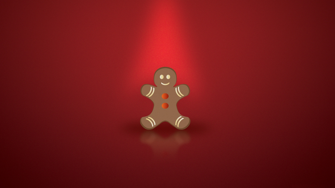 Обои имбирный пряник, красный цвет, Апельсин, анимация, плюшевый мишка в разрешении 1280x720